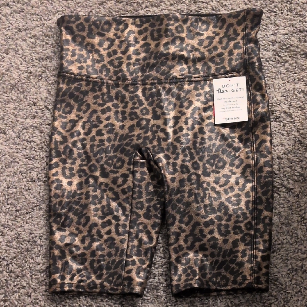 SPANX Animal Print Bike Shorts